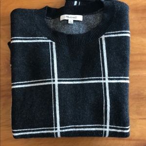 Madewell dark grey/white sweater, size S